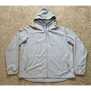 Vuori Women Gray Platinum Outdoor Trainer Shell Full Zip Jacket Size Large L EUC